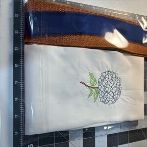 White Embroidered Floral Pillowcase